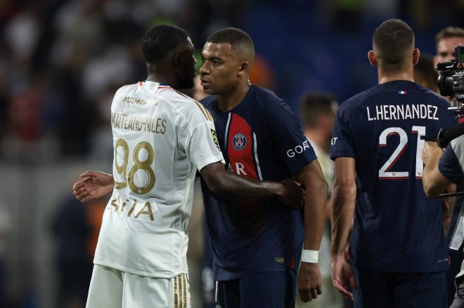 Kylian Mbappé, durante el Lyon-PSG. Fuente: Cordon Press.