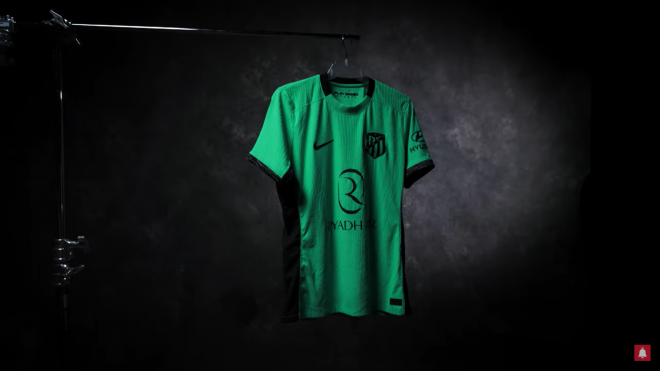 La tercera camiseta del Atlético de Madrid, de color verde (Foto: ATM).