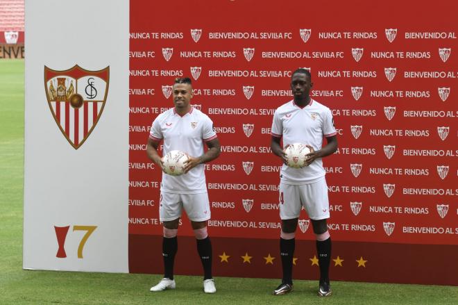 Mariano y Soumaré, presentados con el Sevilla.