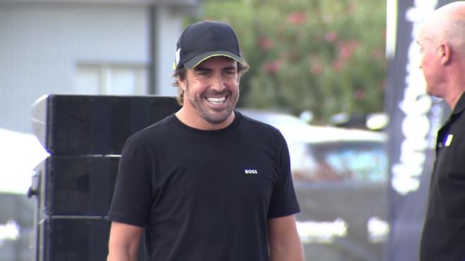 Fernando Alonso, en el evento de FinetWork en el Jarama.