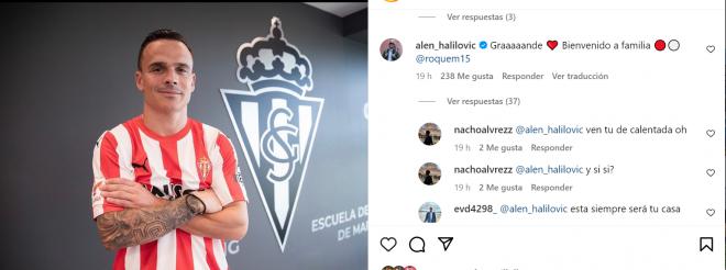 Los mensajes de la afición del Sporting a Halilovic.
