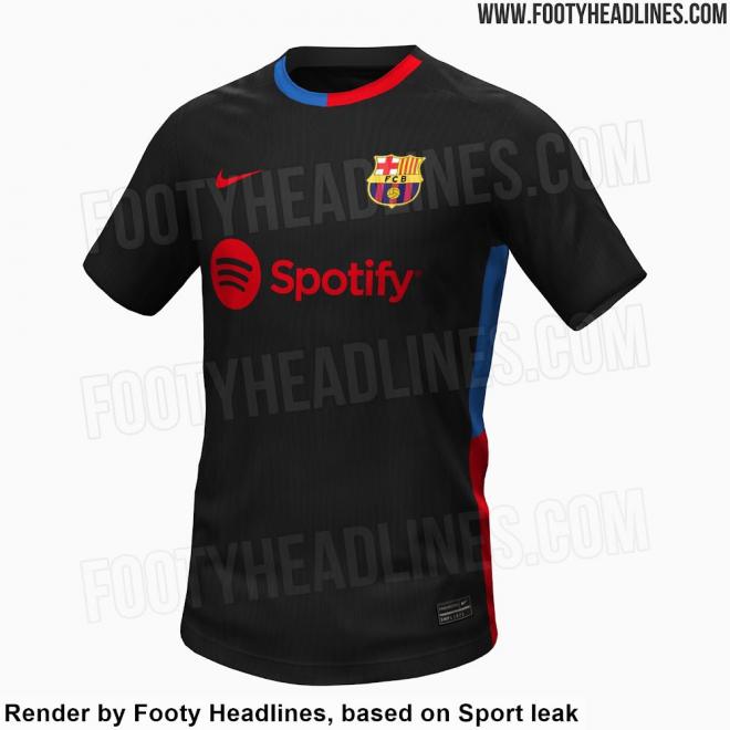 Segunda camiseta del FC Barcelona para la 2023/2024 (Foto: Footy Headlines)
