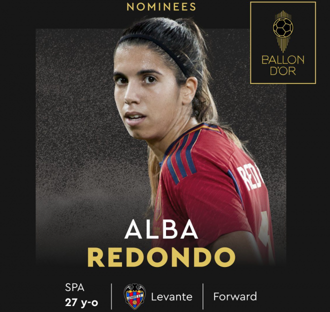 Alba Redondo nominada al Balón de Oro 2023