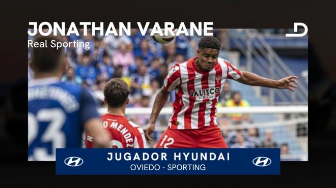 Jonathan Varane, jugador Hyundai del Oviedo - Sporting.