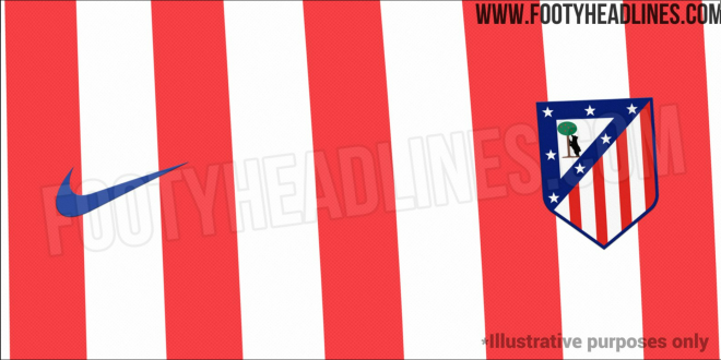 Ilustraciones de la camiseta del Atlético de Madrid para el curso 24/25 (vía Footy Headlines).