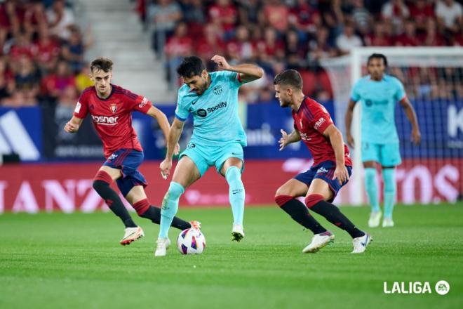 Ilkay Gündogan, durante el Osasuna-Barcelona. Fuente: LALIGA