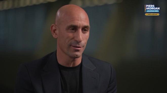 Luis Rubiales, en la entrevista con Piers Morgan.