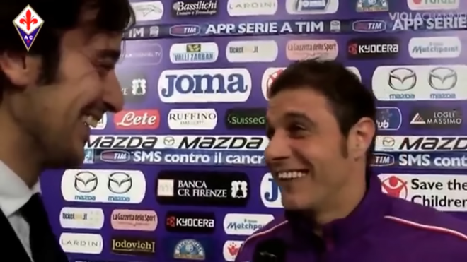 Joaquín habla italiano tras un partido.
