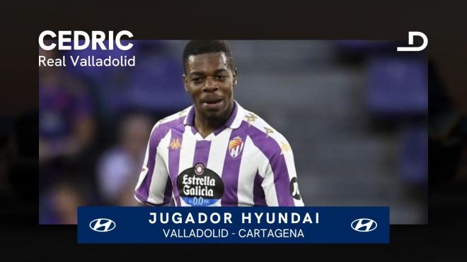 Cédric, el Jugador Hyundai del Real Valladolid - Cartagena.