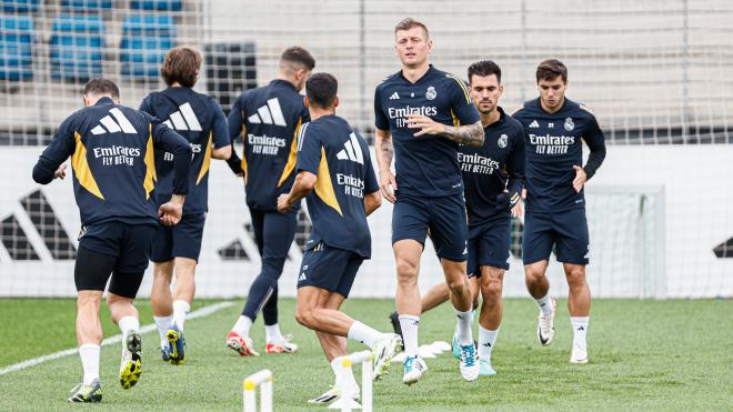 El Real Madrid entrena para prepararse para el partido ante la Real Sociedad (Foto: RM).