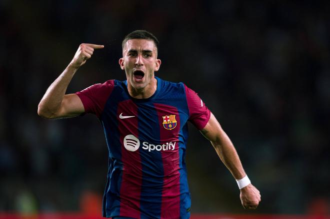 Ferran Torres celebra un gol con el Barcelona (Foto: Cordon Press).