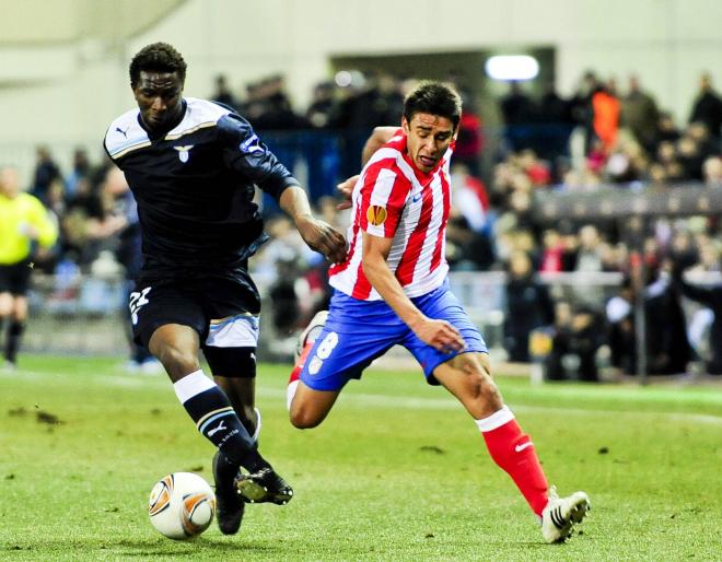 Imagen del último partido entre Atlético de Madrid y Lazio en 2012. (Foto: Cordon Press)