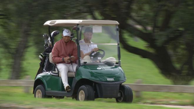 Pau Gasol y Rafa Nadal, en el mismo carrito de golf.