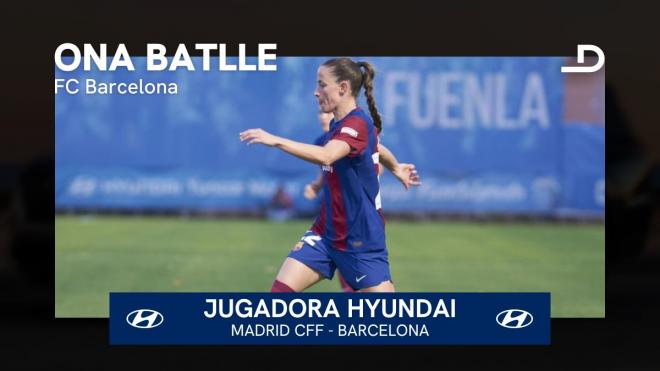 Ona Batlle, Jugadora Hyundai de la jornada 2.