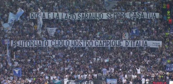 El mensaje de los ultras de la Lazio a Simeone.