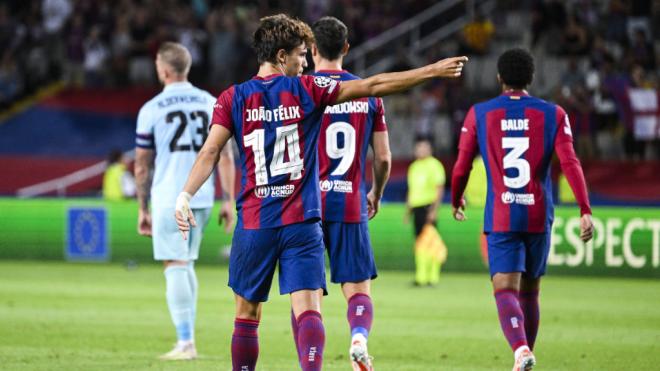 Joao Félix, celebrando su gol con el FC Barcelona (Cordon Press)
