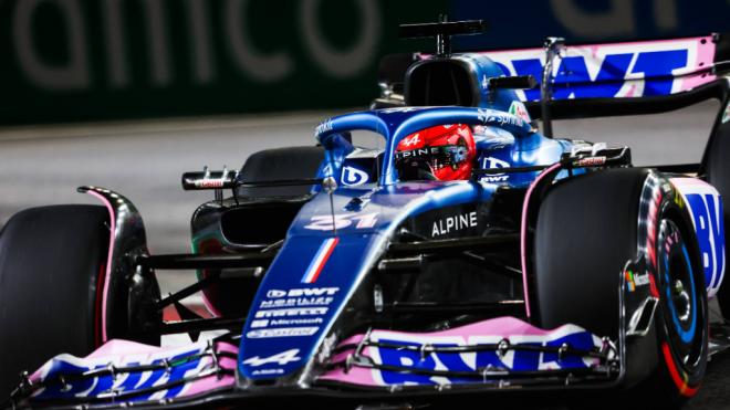 Esteban Ocon, durante el GP de Singapur (Foto: Cordon Press).