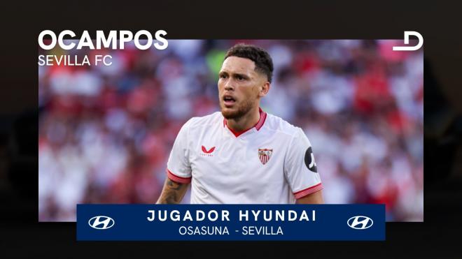 Ocampos, Jugador Hyundai del CA Osasuna - Sevilla FC