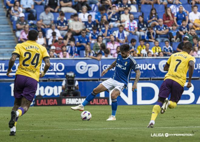 David Costas, en el Oviedo - Valladolid (Foto. LALIGA).