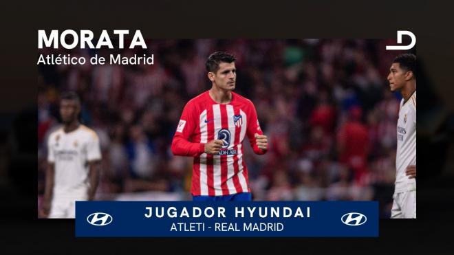 Álvaro Morata, Jugador Hyundai del Atlético de Madrid-Real Madrid.