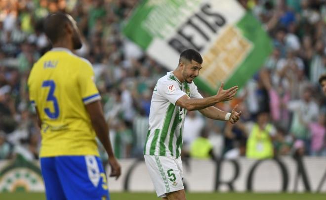 Guido celebra su gol ante el Cádiz (Foto: Kiko Hurtado)