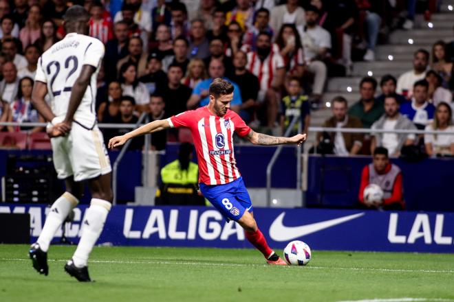 Saúl durante el Atlético-Real Madrid. Fuente: Atleti