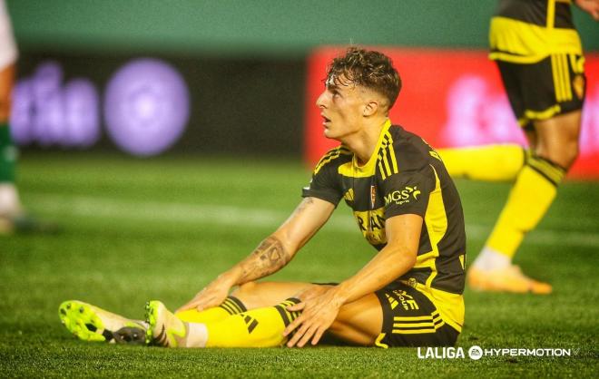 Alejandro Francés, en el Racing de Ferrol - Real Zaragoza (Foto: LALIGA).