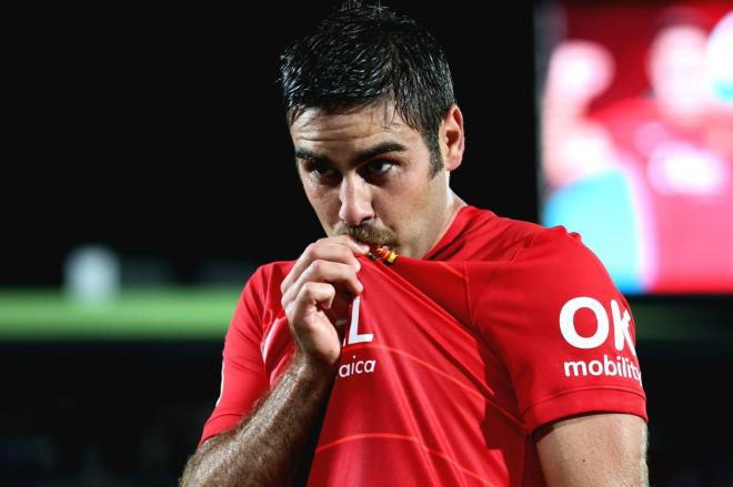 Abdón Prats celebrando un gol. Fuente: RCD Mallorca.