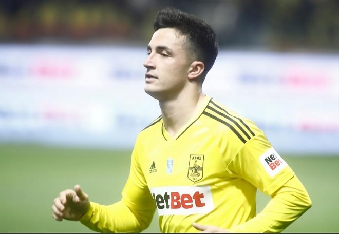 Manu García, en su actual club (Foto: Aris FC).