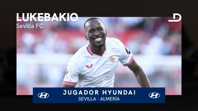 Lukebakio, Jugador Hyundai del Sevilla FC-UD Almería y de la jornada 7.