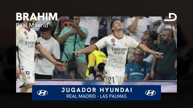 Brahim Díaz, Jugador Hyundai del Real Madrid-Las Palmas.