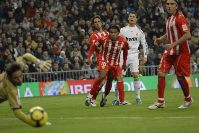 Cristiano, en el partido contra el Almería.