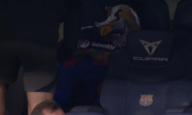 Raphinha, lesionado en el Barça-Sevilla.