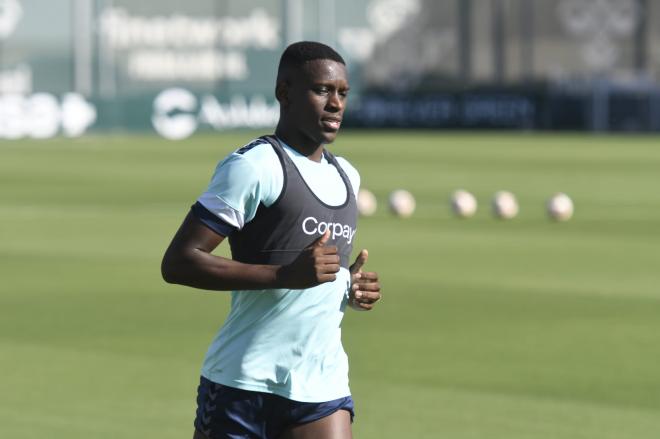 Luiz Henrique, en un entrenamiento del Betis (Foto: Kiko Hurtado).