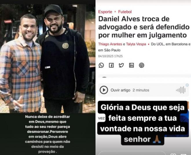 La reacción del hermano de Dani Alves al cambio de abogado (@neyalves)