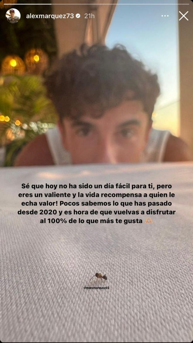 Las palabras de Alex Márquez hacia su hermano en Instagram (@alexmarquez73)