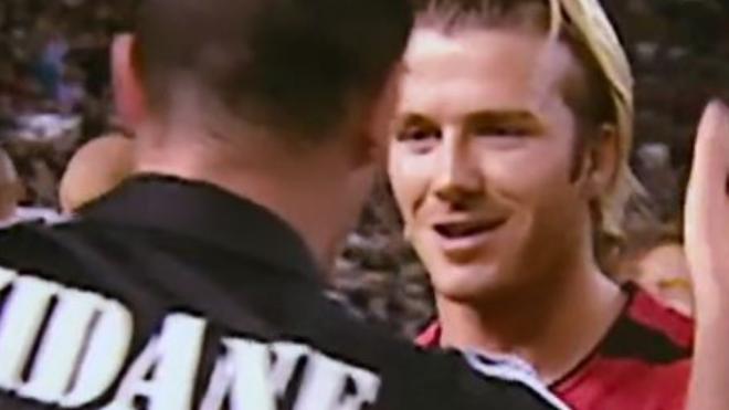El momento en el que Zidane pidió a Beckham que fichara por el Real Madrid.