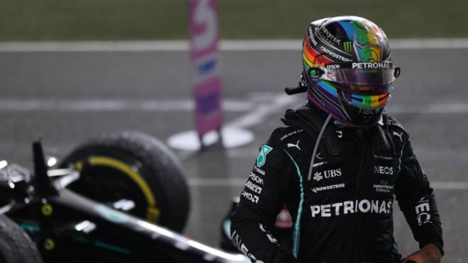 Lewis Hamilton, en el GP de Qatar de 2021 (Foto: Cordon Press).