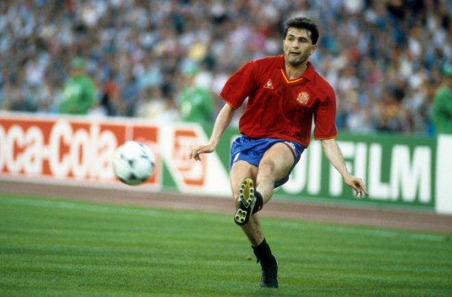 Rafael Gordillo jugando en la Selección Española (Fuente: Cordon Press)