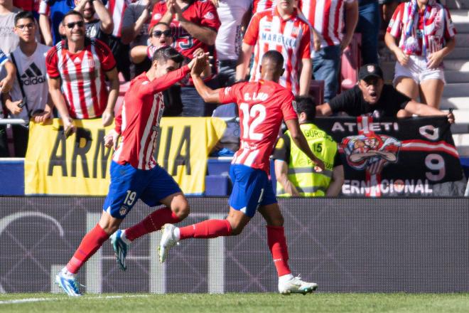 Samuel Lino celebra su gol en el Atlético-Real Sociedad (FOTO: Cordón Press).
