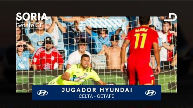 David Soria, jugador Hyundai del Celta - Getafe.