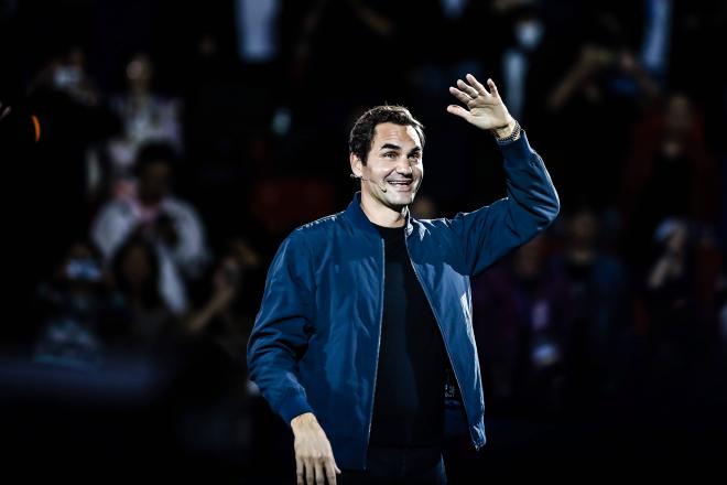 Federer recibió un gran homenaje en la pista central de Shanghái. Foto: Cordon Press.