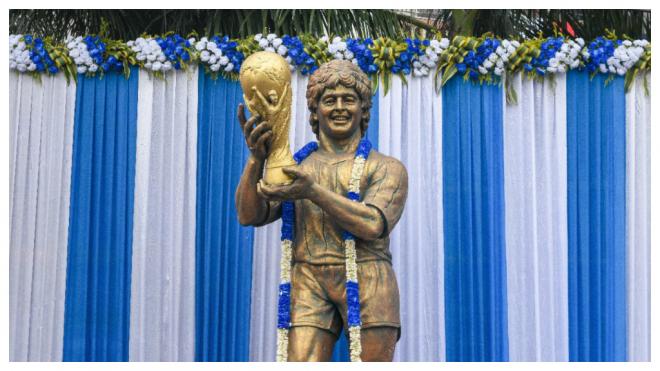 Estatua de Diego Maradona en Calcuta. (Fuente: Cordon Press)