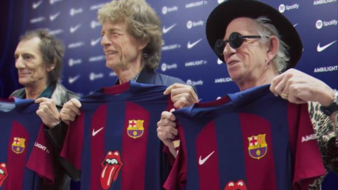 Espectacular anuncio de la camiseta del Barça para el Clásico con los Rolling Stones