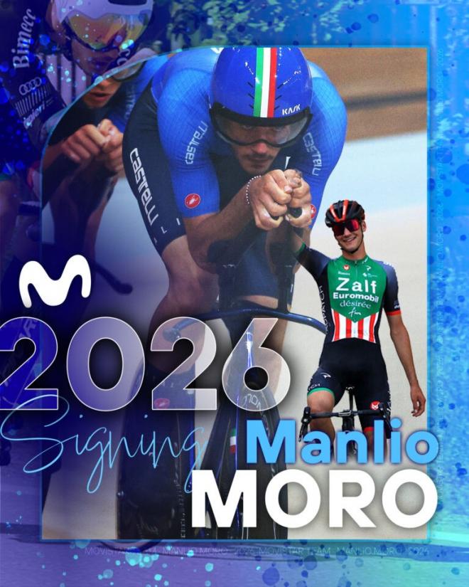 Manlio Moro firma por tres campañas, hasta el final de 2026 (Foto: Movistar Team).