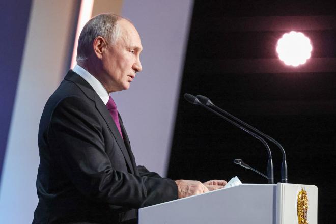 Vladimir Putin, durante una intervención. Foto: Cordon Press.