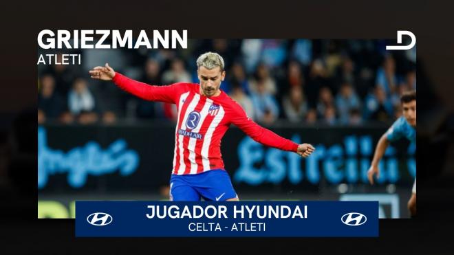 Antoine Griezmann, Jugador Hyundai del Celta-Atlético de Madrid.