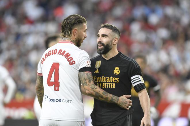 Sergio Ramos y Carvajal, en el Sevilla-Real Madrid de la pasada temporada (Foto: Kiko Hurtado).