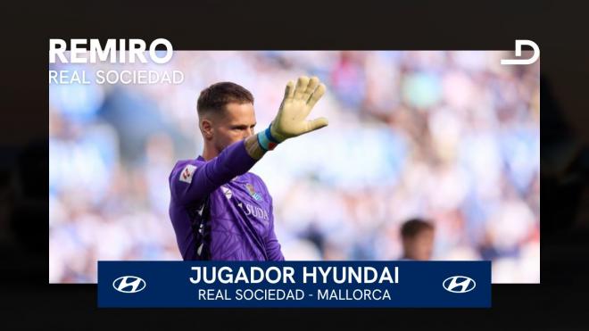 Álex Remiro, jugador Hyundai del Real Sociedad - Mallorca.