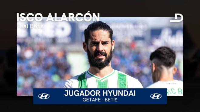 Isco Alarcón, Jugador Hyundai del Getafe-Betis.